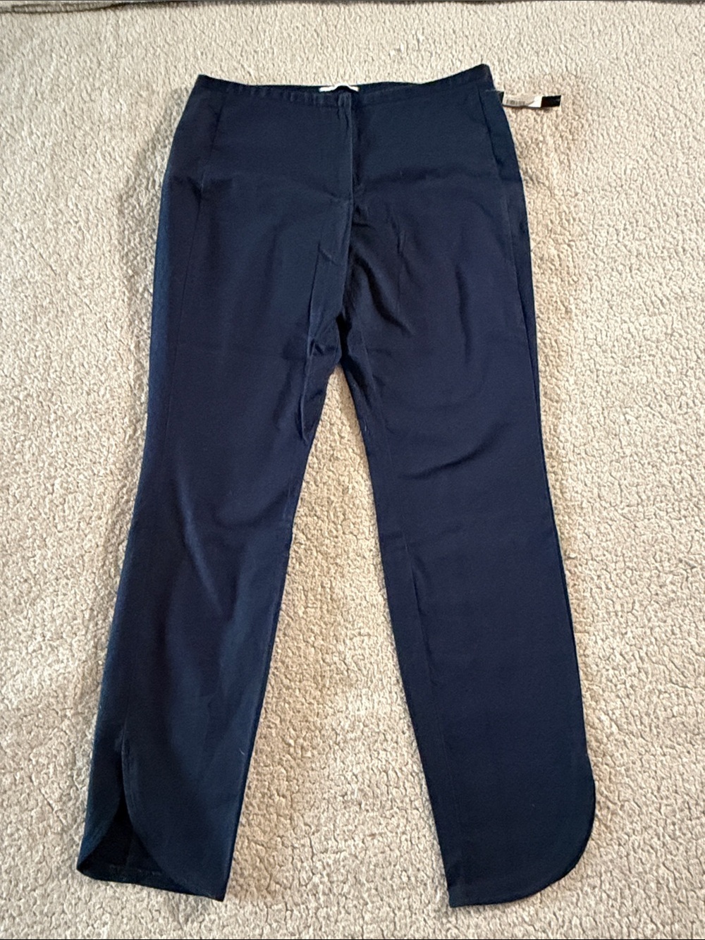 T Tahari Navy Cotton Blend Straight-Leg Dress Pants Size 8 New